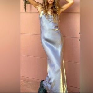 VRG Girl 90’s Muse Dress in Opalescent Steel